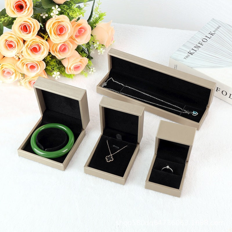 Elegant Leather Jewelry Storage Box for Bracelets Necklaces Rings