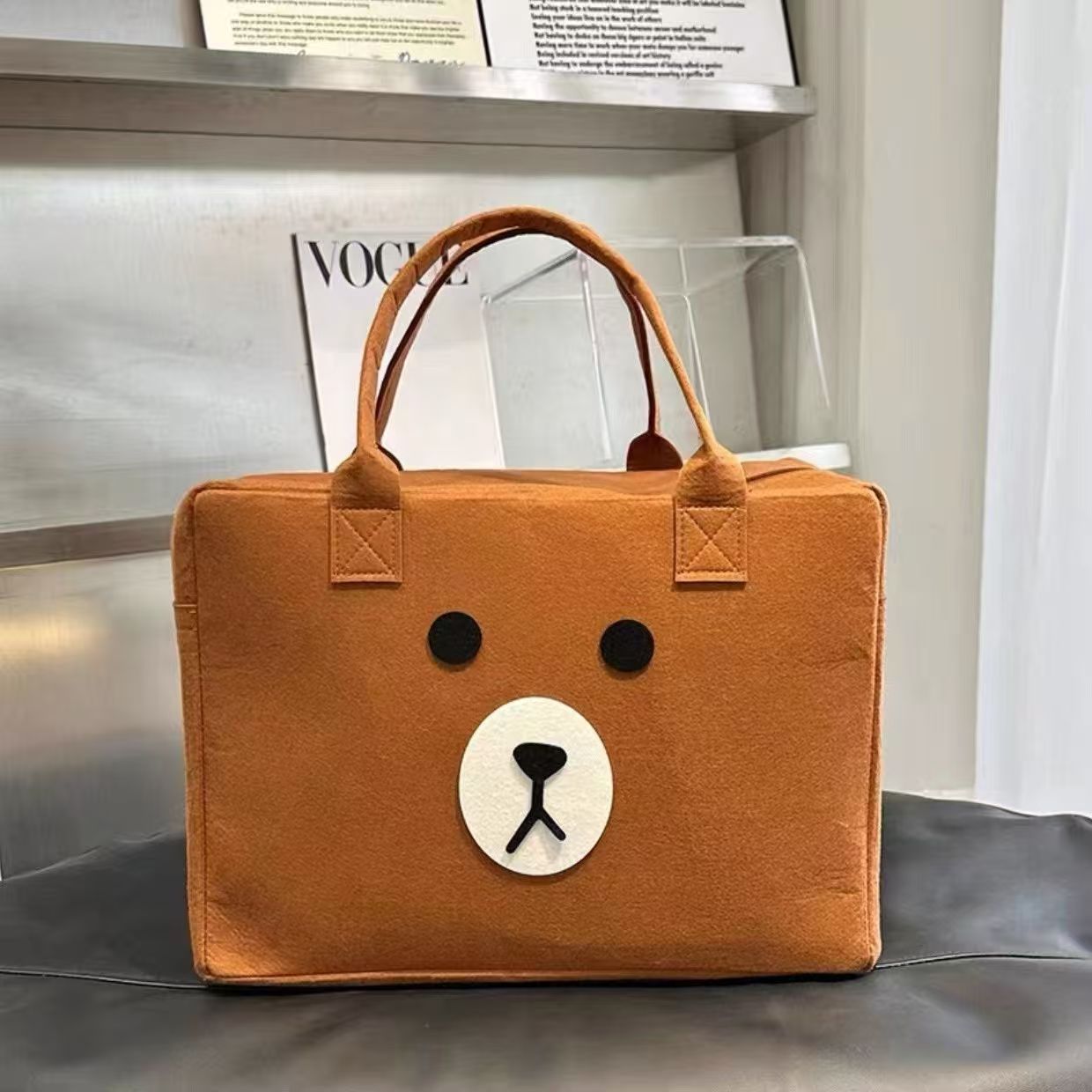 Cartoon Felt Travel Bag Lightweight