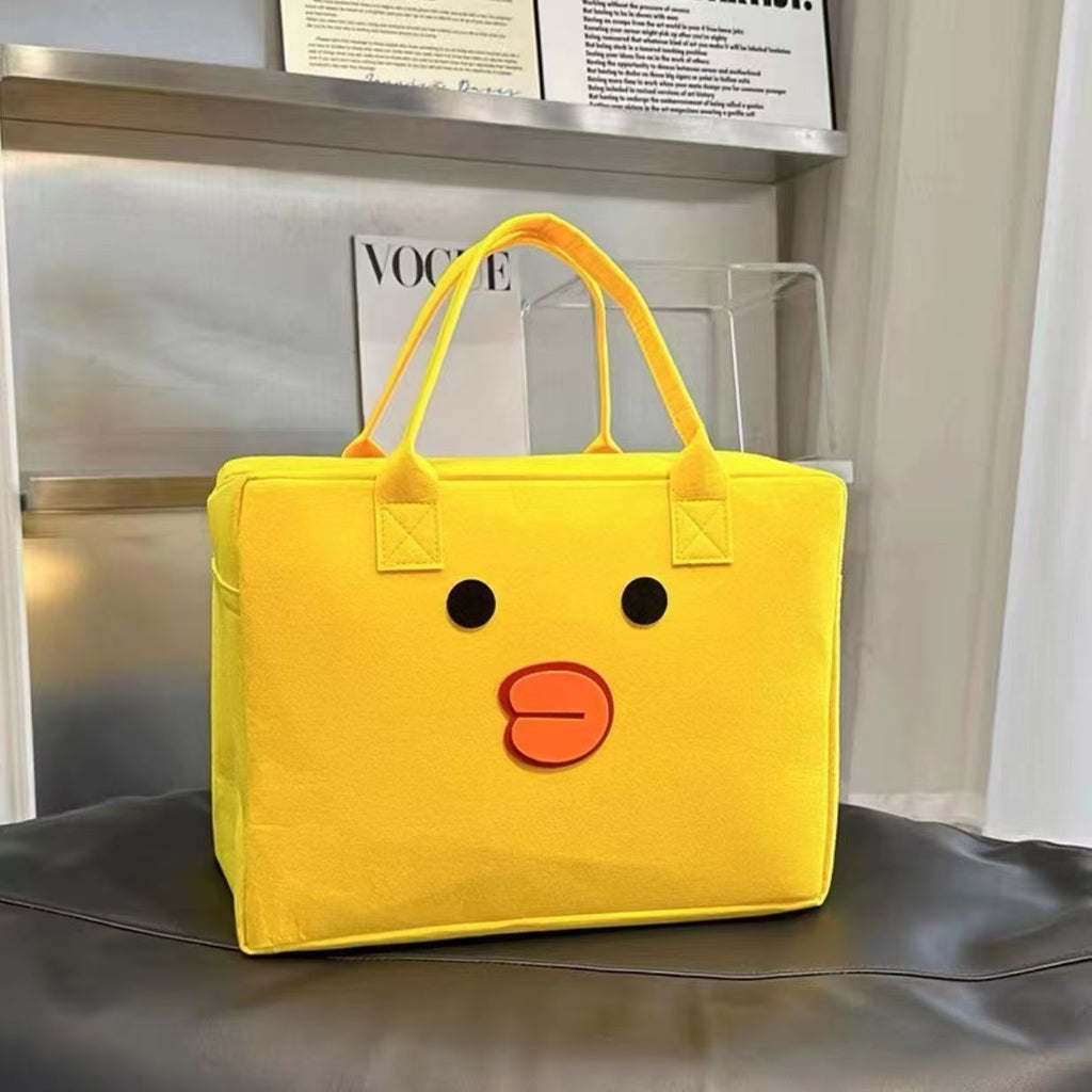 Cartoon Felt Travel Bag Lightweight